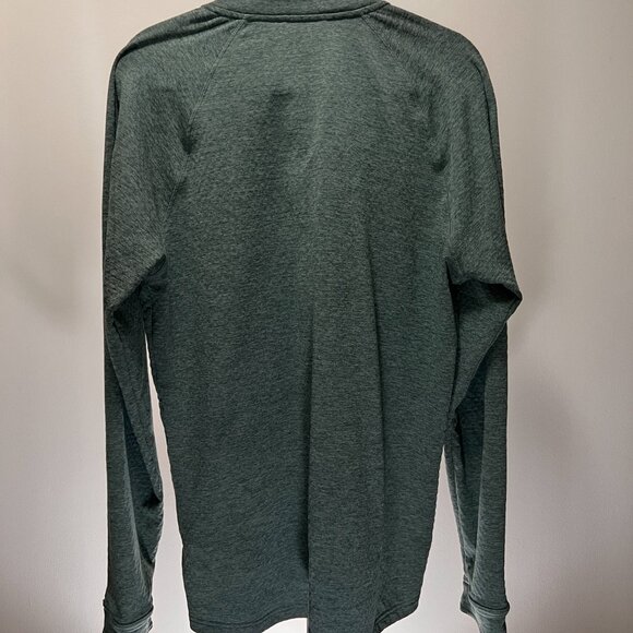 L.L.Bean Men's Quarter-Zip Pullover Top Green Heather Tall M TALL - Picture 2 of 4